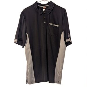 Harley Davidson black and grey XL polo
